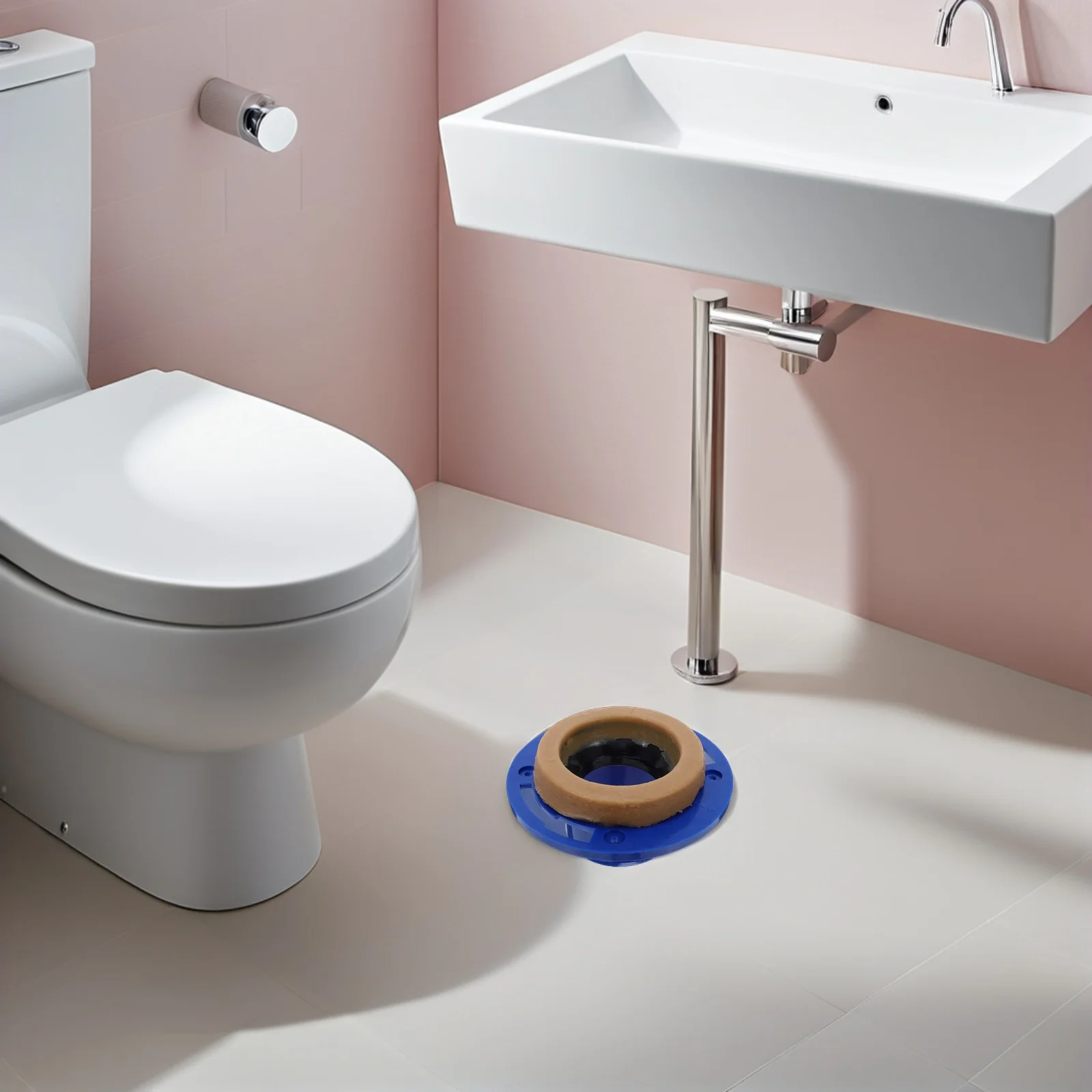 

Toilet Flange Plate Durable PVC Bathroom Floor Drain Repair Replacement Accessories Universal Fit for Standard Toilet