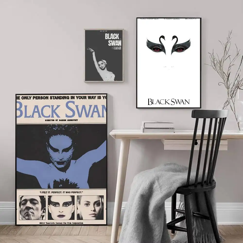 1PCMovie البجعة السوداء الكلاسيكية أنيمي المشارك ذاتية اللصق الفن ورقة مقاومة للماء ملصق مقهى بار غرفة جدار ديكور #3