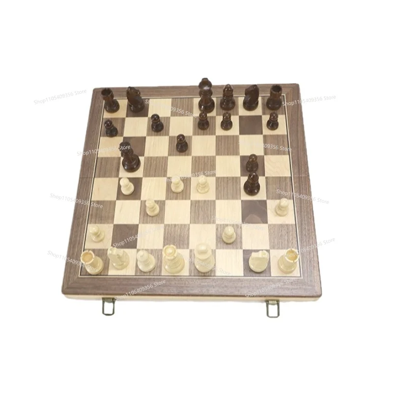 

High-end Double Queen Wooden Two-in-one Folding Rounded Corners, Magnetic Chess Puzzle