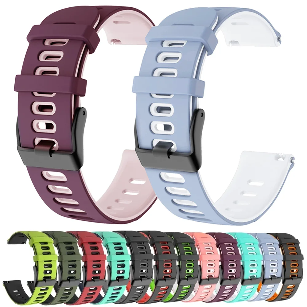 Ремешок для часов 20 мм 22 мм для Amazfit GTS 2/3/4 Mini ремешок GTR 2/3/4 42 мм силиконовый браслет-браслет для Amazfit Bip Band аксессуары