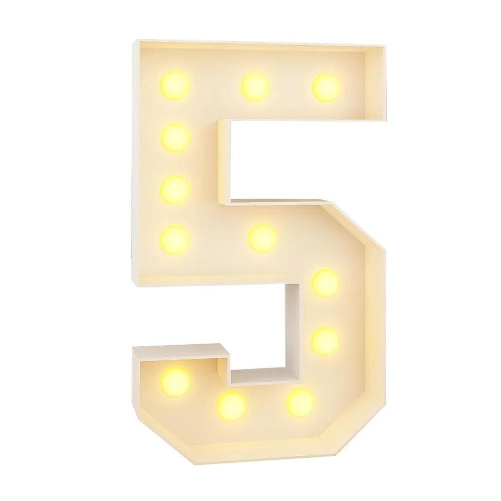0-9 Numbers LED Light Balloon Light Up Balloons 91cm Balloon Filling Box LED Lighted Giant Numbers Lighted Marquee Numbers