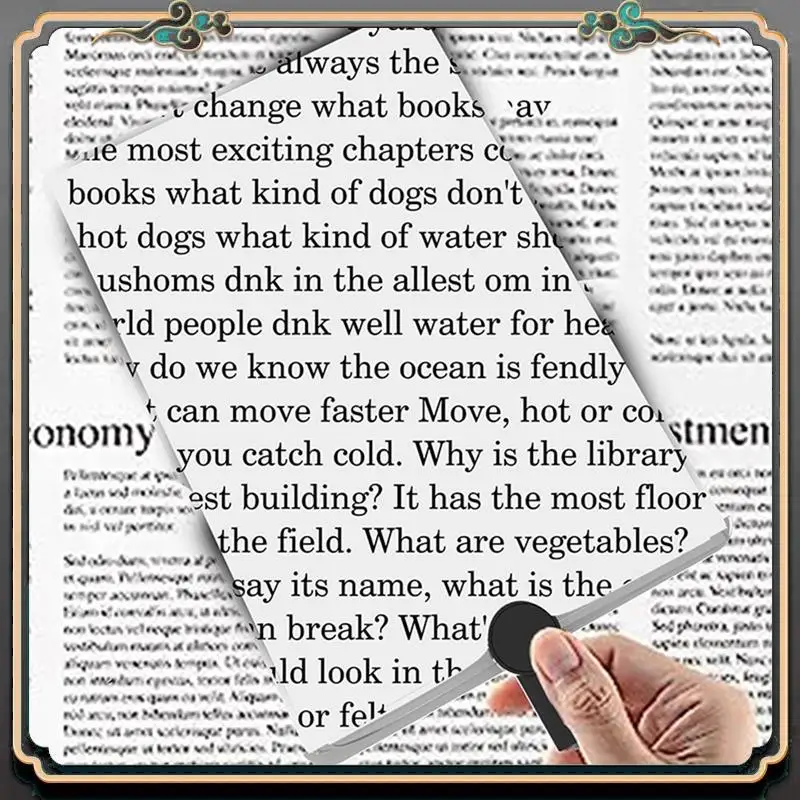 

ASMA-Magnifying Glass Adjustable Neck Wear Magnifier Square Detachable Handheld Book Page Reading Magnifier For Seniors