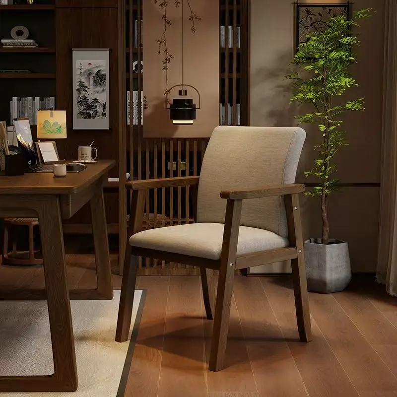 

Solid Wood Desks, Chairs, Home Computer Chairs, Simple and Casual Office and Study Chairs, Comfortable and Sedentary Study Chair