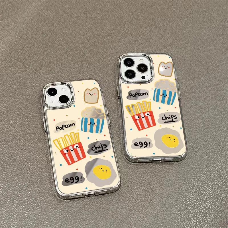 Hollow Egg Popcorn Shockproof Fashionable Phone Case For iPhone 15 Pro Max 14 Plus 13 12 11 XR X XS 8 7 Cover