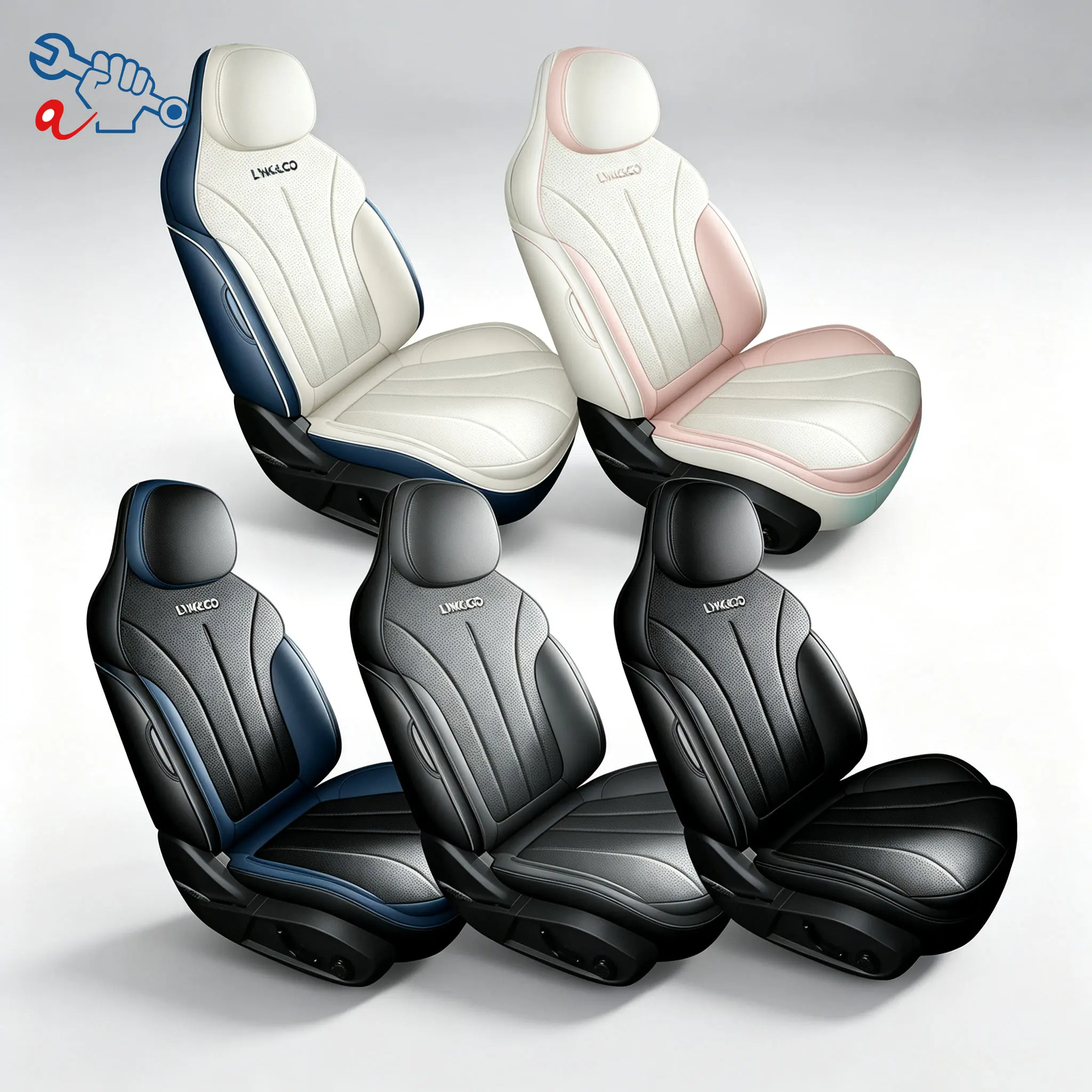 Left-Drive Car Seat Cover For Lynk & Co 07 EM-P 2024-2026 Custom Fit Full Surround Seat Cushions All Weather Protective Covers