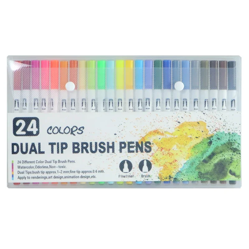 120 Colors Dual Tip Brush Art Marker Pens Fineliner Brush Markers Set for Artist Calligraphy Lettering Journal Doodling Writing