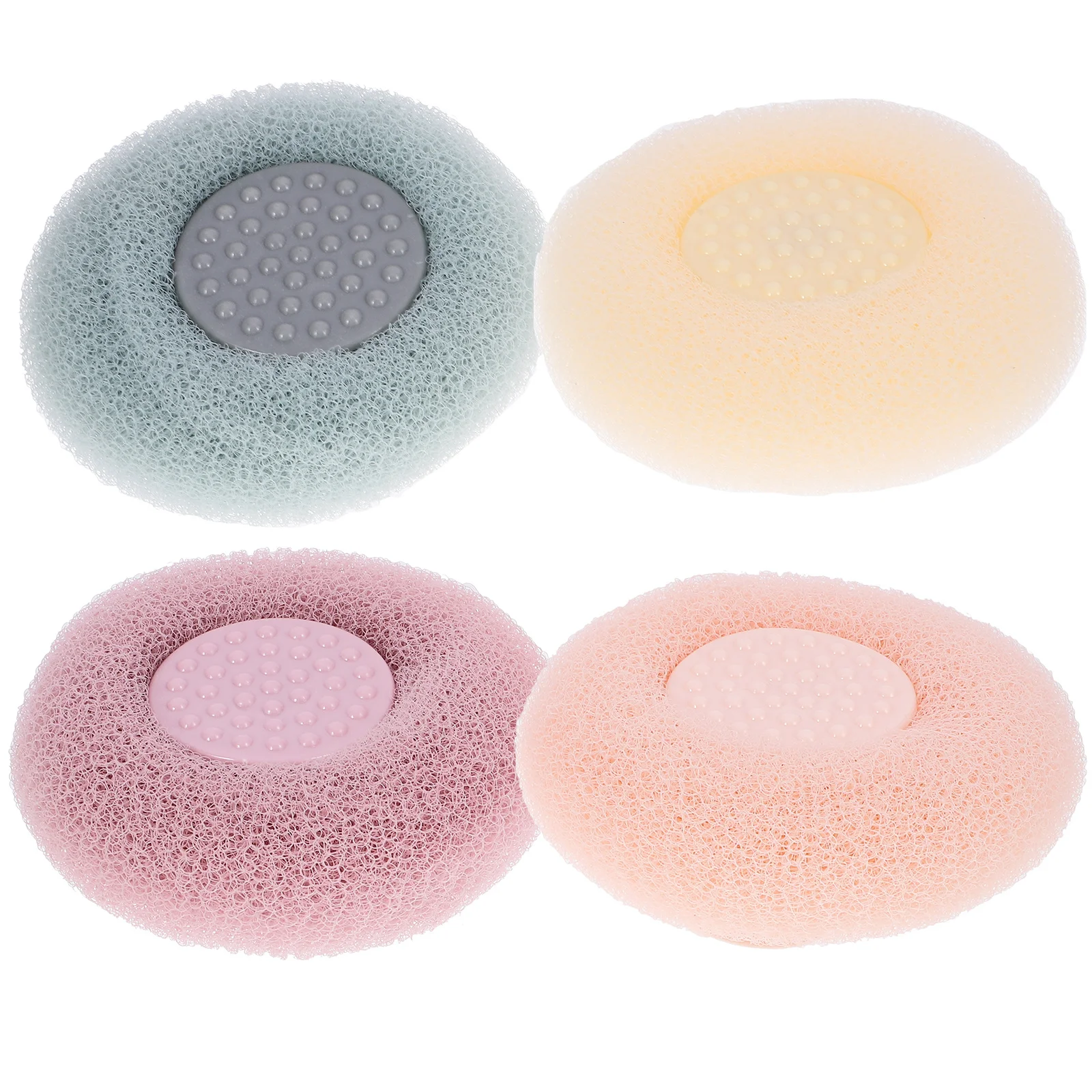 

4Pcs Bath Scrubber Ball Shower Tool Bathing Tool Suction Cup Design Exfoliating Body Scrubber for Smooth Skin Bath Ball