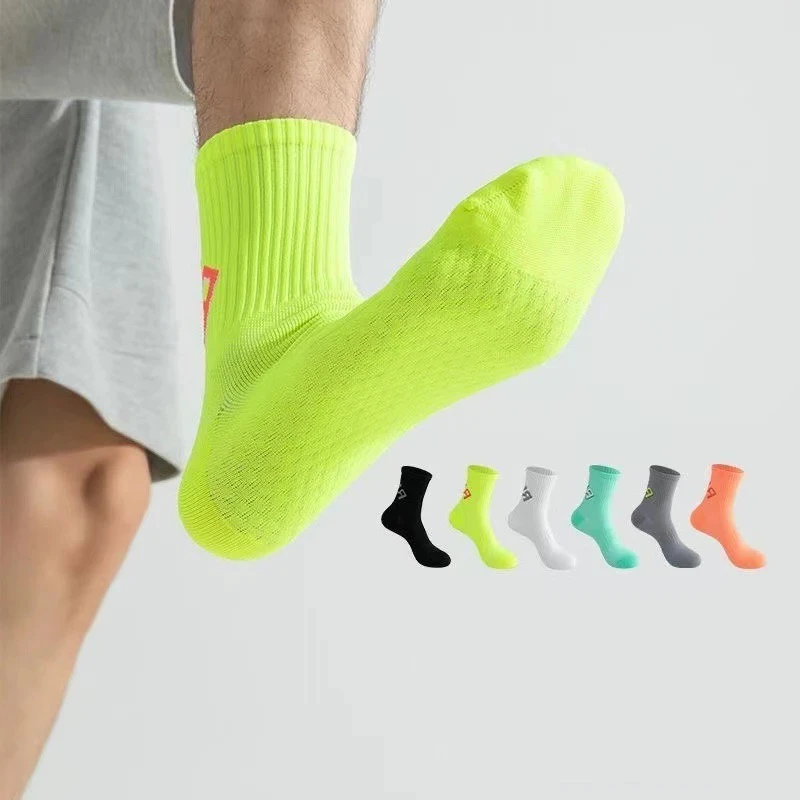 الجري الجوارب للجنسين الرجال النساء الأوسط أنبوب بسرعة الجافة في الهواء الطلق الرياضة مارتون ركوب الدراجة اللياقة البدنية التدريب طاقم الجوارب 1-20 أزواج