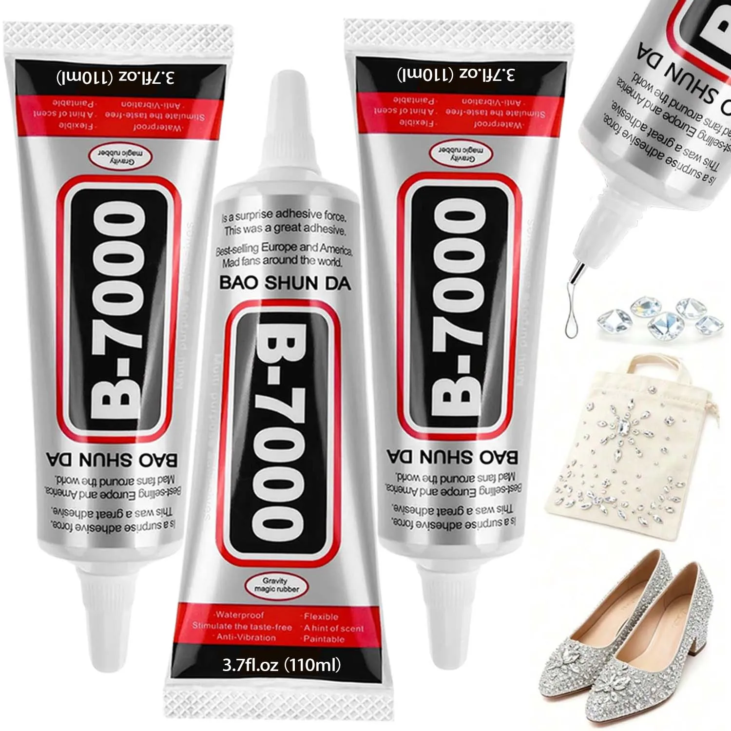 B-7000 Glue Clear for Rhinestone Crafts, Jewelry and Bead Ad