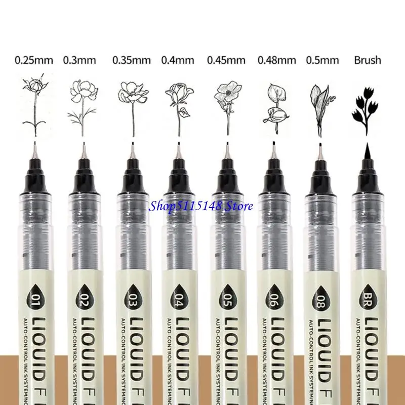 

F3MA 3/4/5/6/7/8 Pcs Fineliner Pen Art Pens Liner Pen Set Fineliner Set For Detailed Comics Linework And Coloring