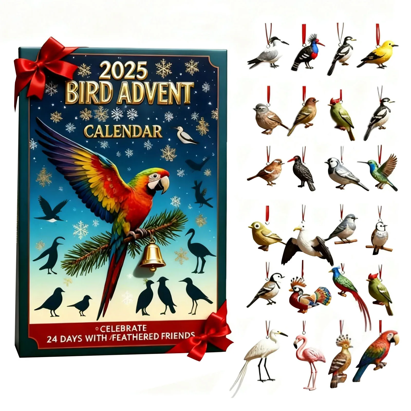 فرشاة الأسنان الموقت للأطفال الطيور تقويم القدوم 2025 24 يوم عيد الميلاد العد التنازلي عيد الميلاد الطيور مجيء الفصول الدراسية الموقت الرمال #3