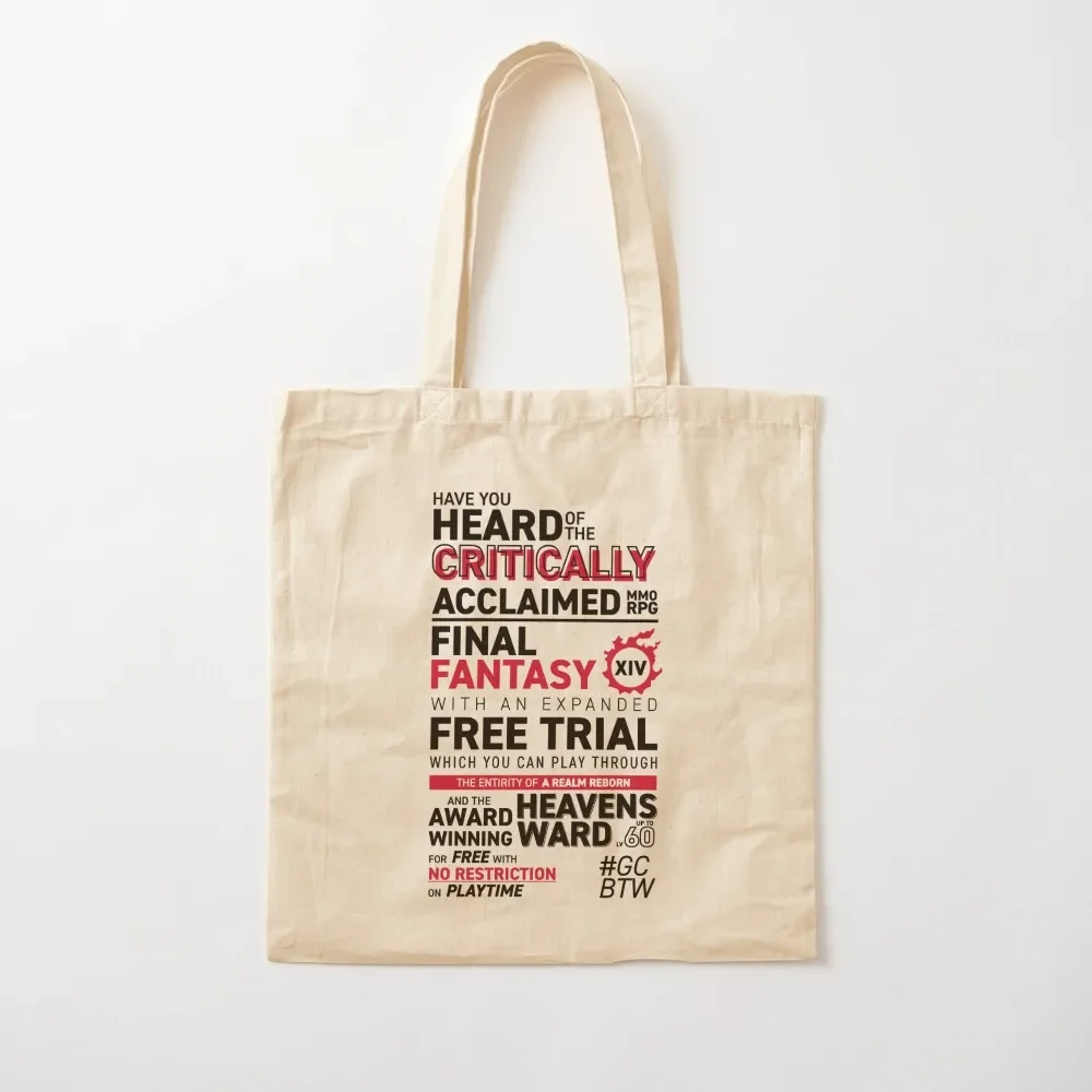 

Great Community by the way GCBTW Promo MMO FF14 FFXIV Tote Bag the tote women Women's