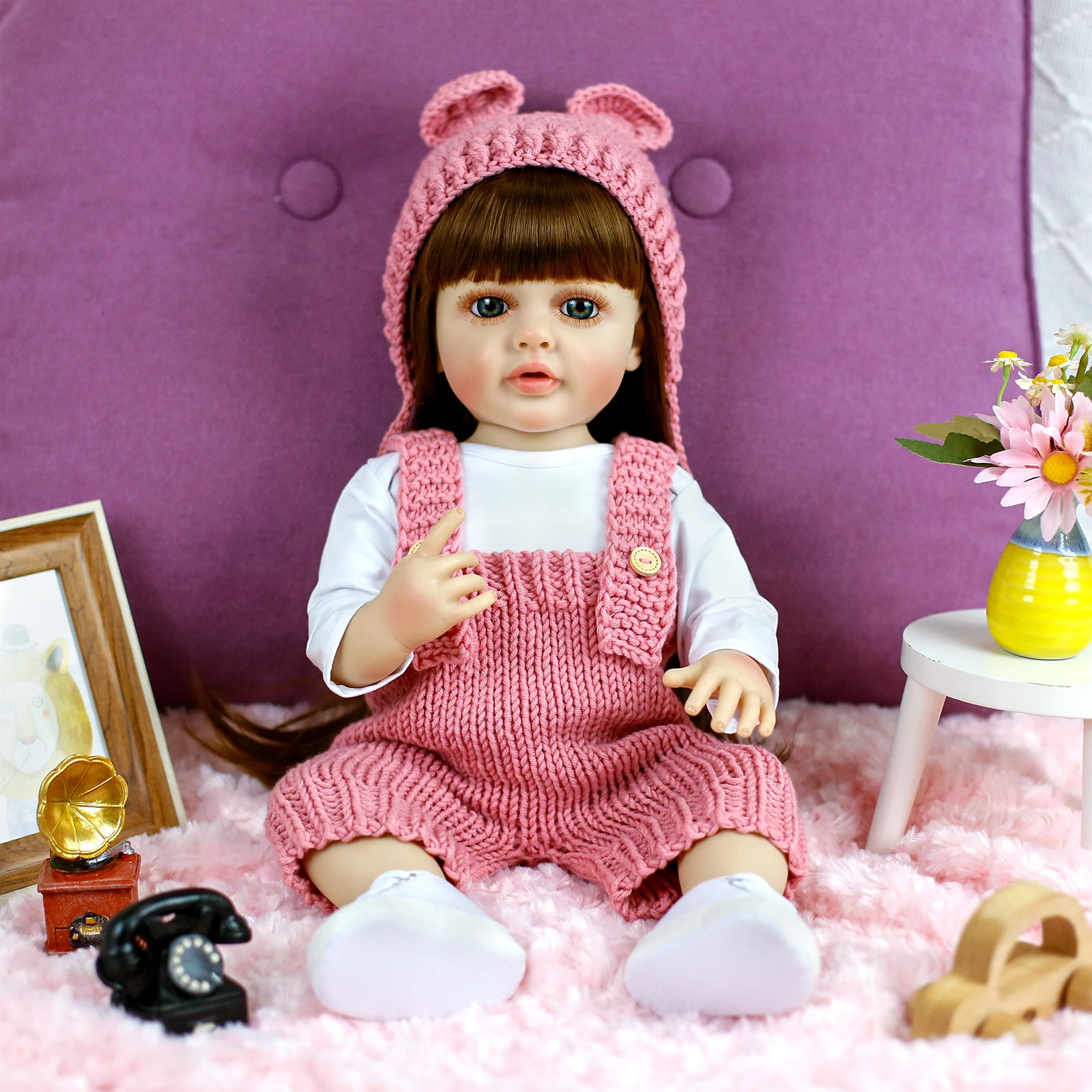 55 cm realistische baby reborn poppen siliconen full body meisje herboren peuter wasbare babypoppen prinses speelgoed voor kind kerstcadeaus