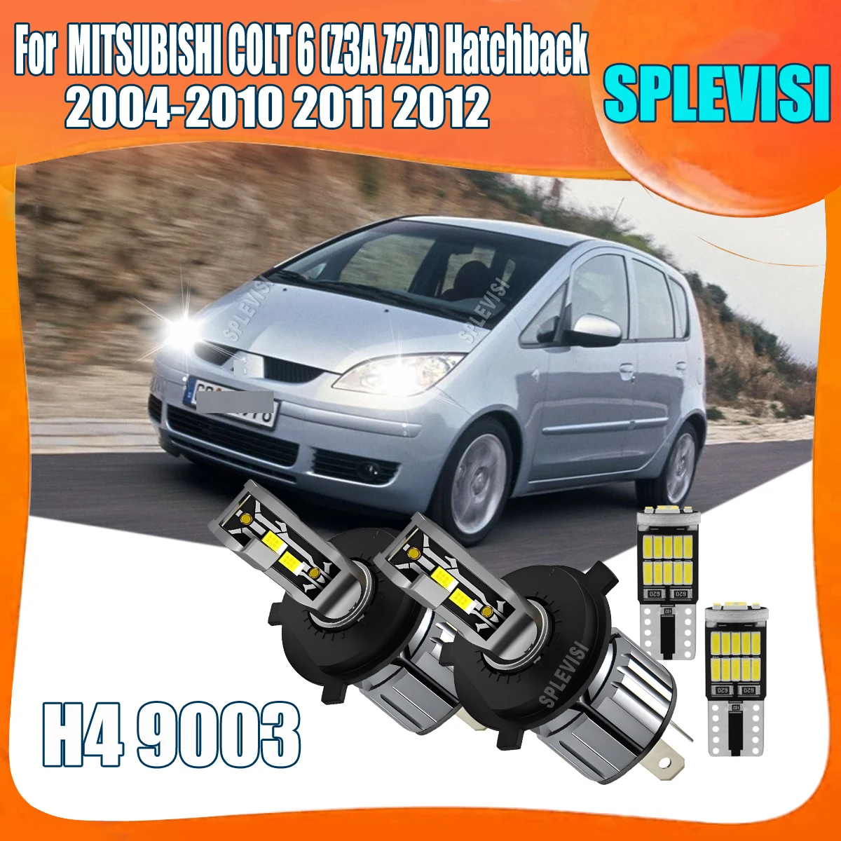 

H4 9003 LED Auto Headlight Bulb, 300% Brighter Than Halogen For MITSUBISHI COLT 6 (Z3A Z2A) Hatchback 2004 2005 2006 2007-2012