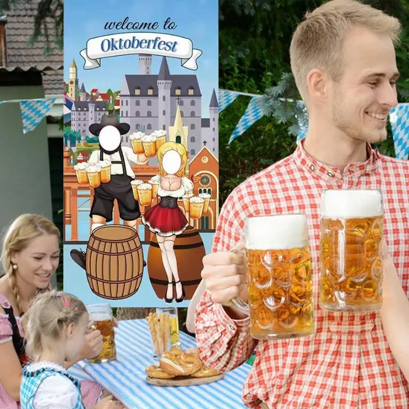 Oktoberfest Fotocabine Rekwisieten Oktoberfest Fotocabine Achtergrond Gigantische Stof Fotocabine Achtergrond Oktoberfest Feest