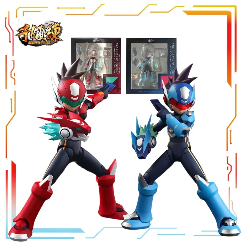 Duizend Waarde Praktijk Originele Afgewerkte Beweegbare Pop Serie Meteor Rockman Anime Action Figure Model Speelgoed Model Cadeaus voor Jongens