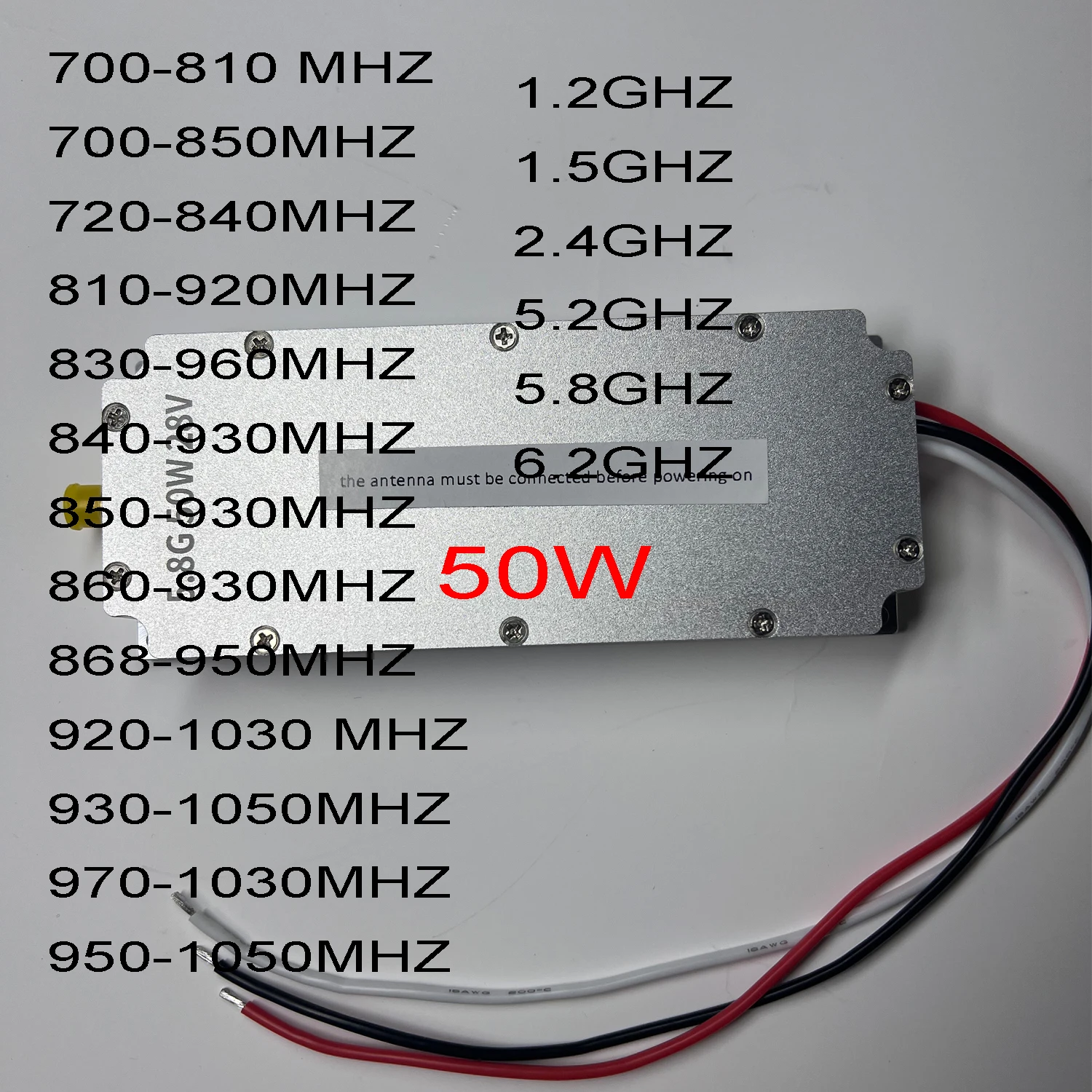 50W RF Module 720mhz-6.2Ghz For UAV Drone FPV Defense