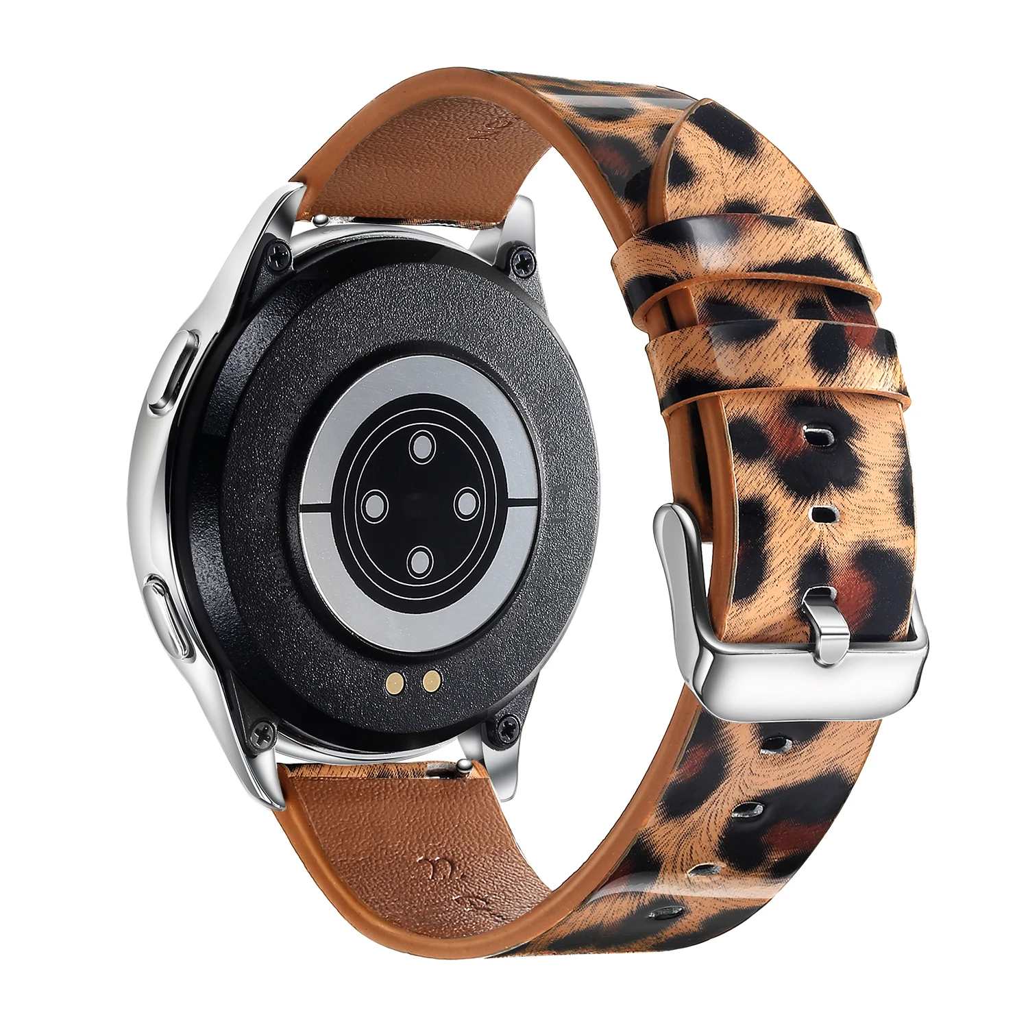 Correa de reloj de cuero de liberación rápida para mujer, leopardo, 20mm, 22mm