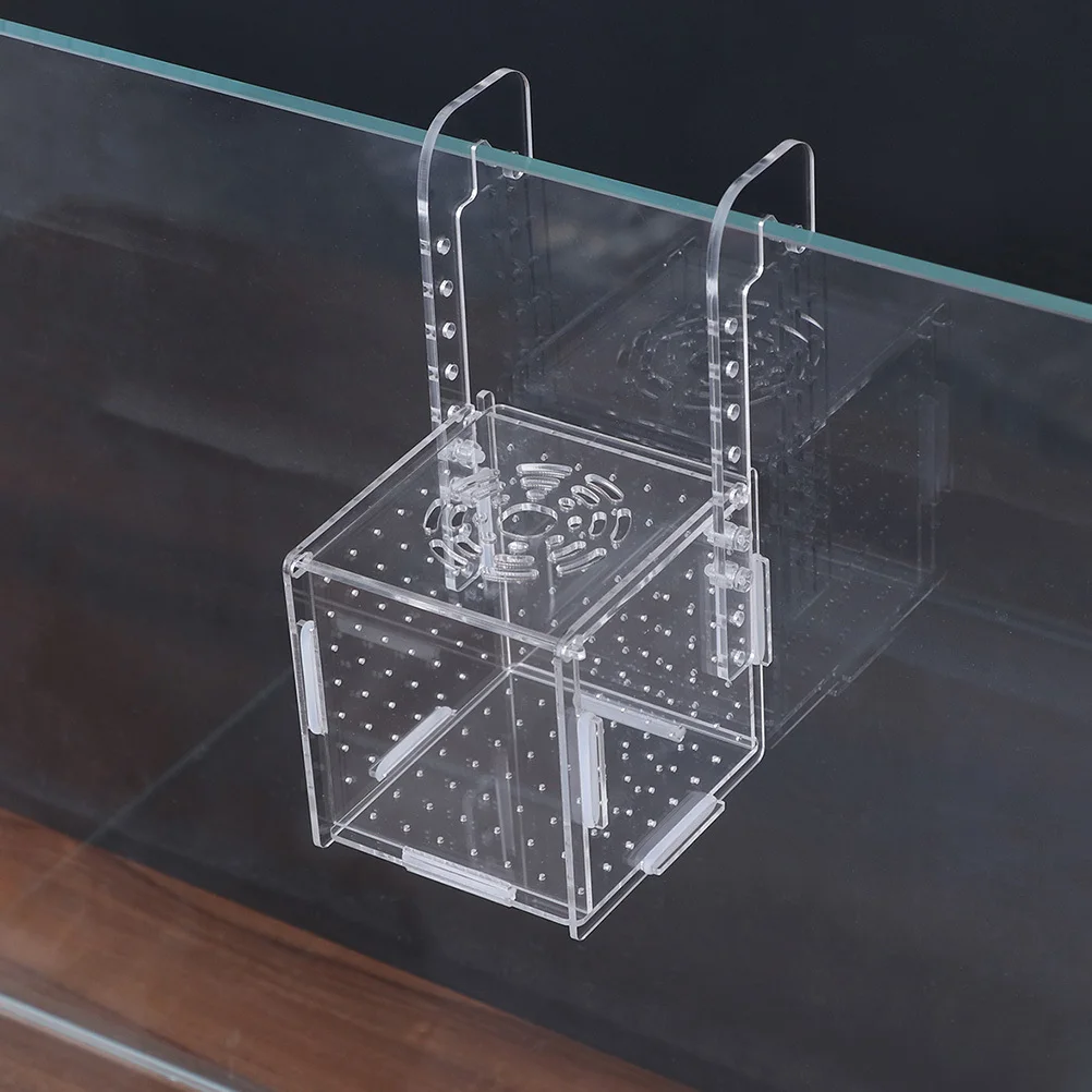 

2 Pcs Fish Tank Isolation Box Isolator Ornamental Incubator Aquarium Plastic