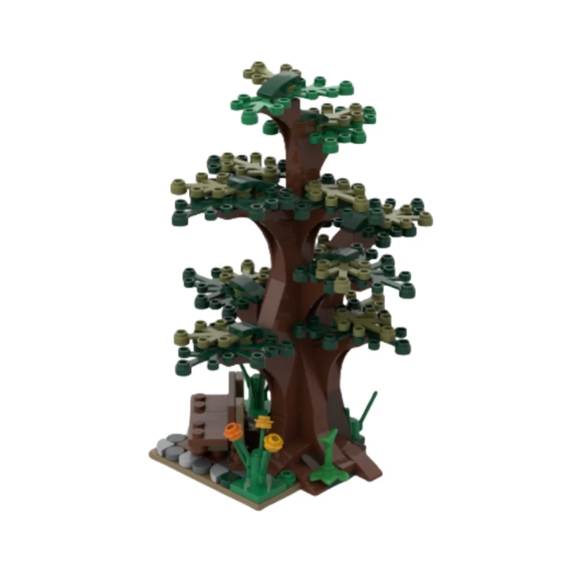 Medieval Street View Model MOC Building Bricks Castle Forest Tree Modular Technology Gifts Holiday Assemble Children Toys Suit