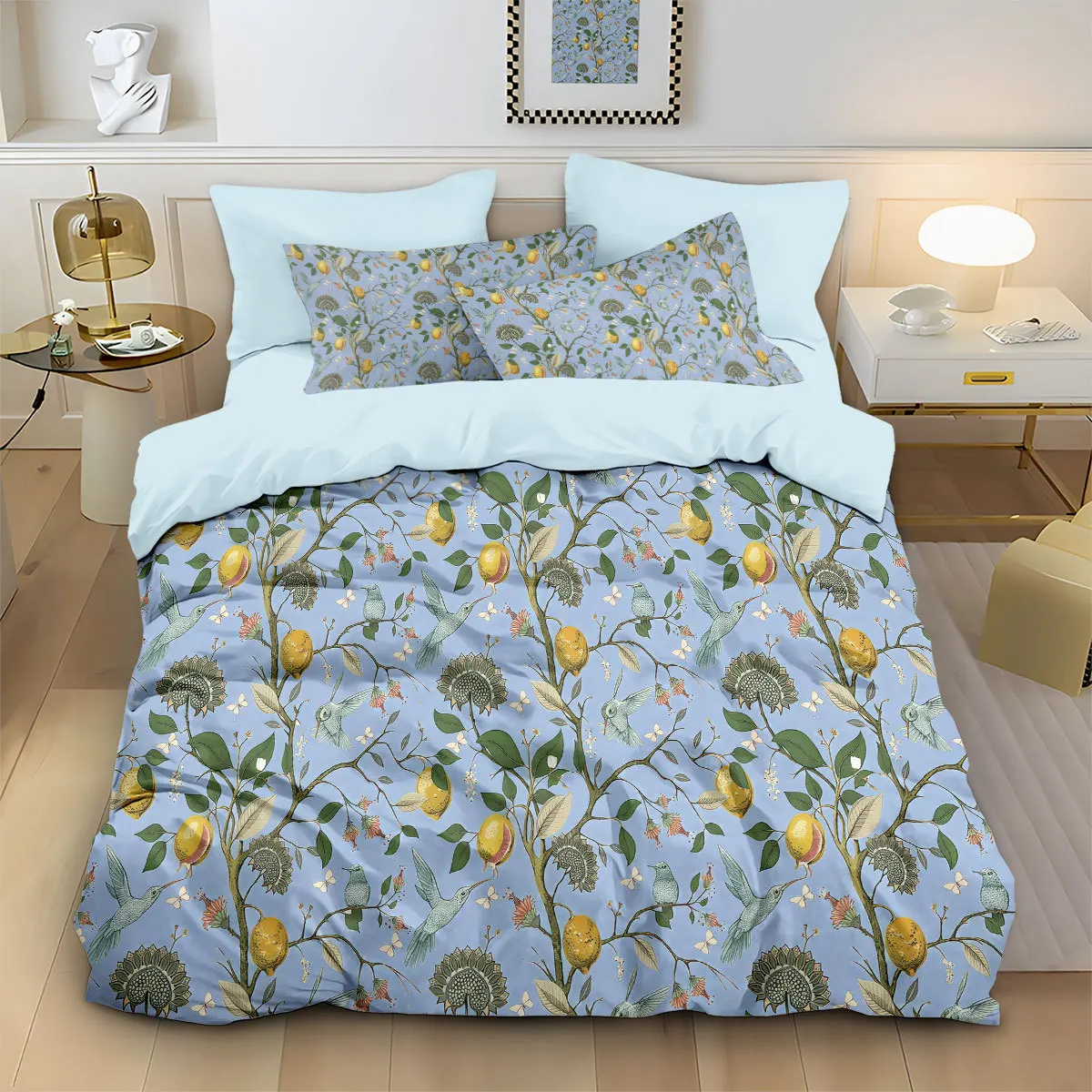 

Luxury retro design quilt cover 3D Printed Newly designed Bedding Set bedroom decoration with Zipper single twins large size
