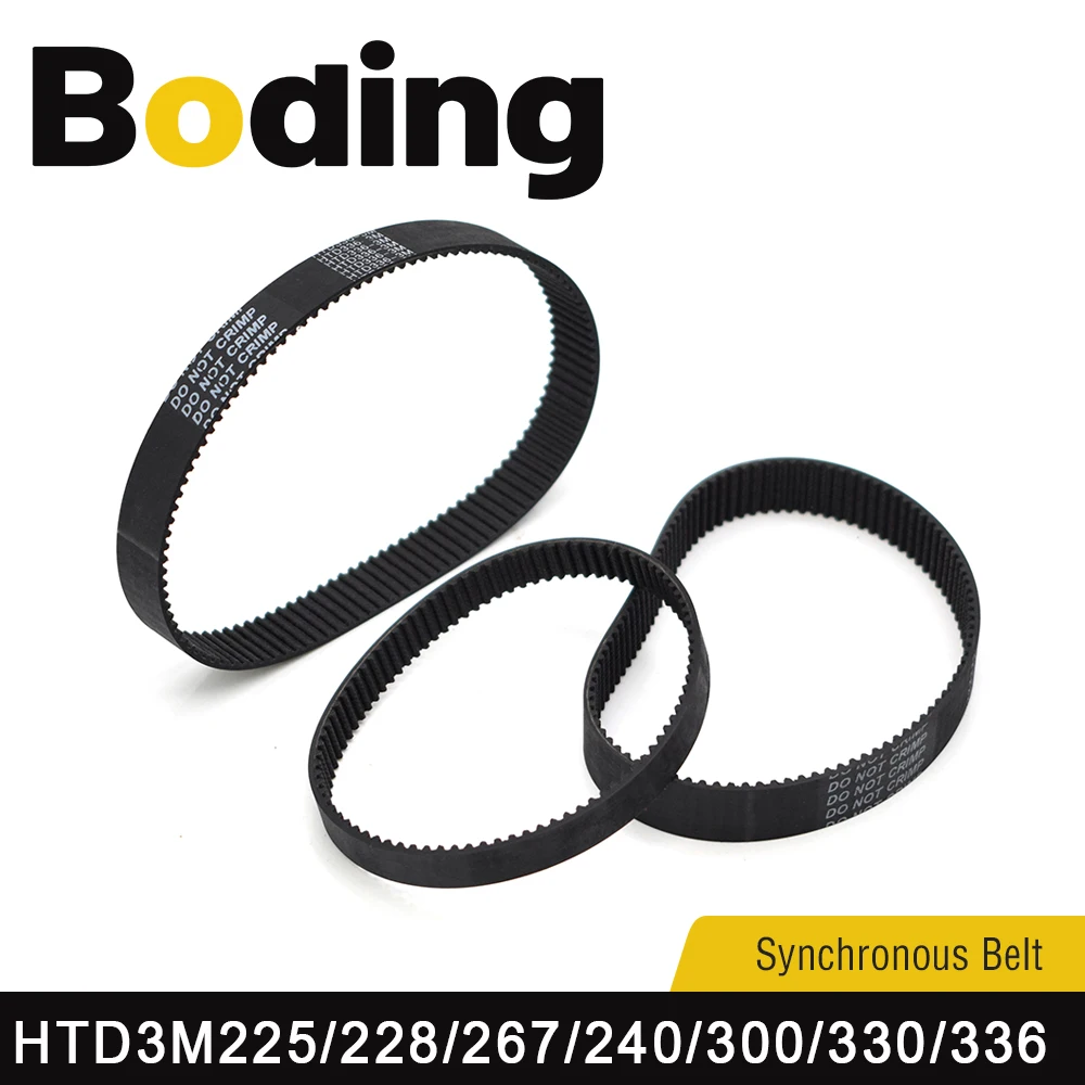 

Closed Loop Timing Belt Transmission Belts HTD 3M-255-15 Perimeter 225 267 300 324 354 384mm Customized Width 8 9 10 15 17mm