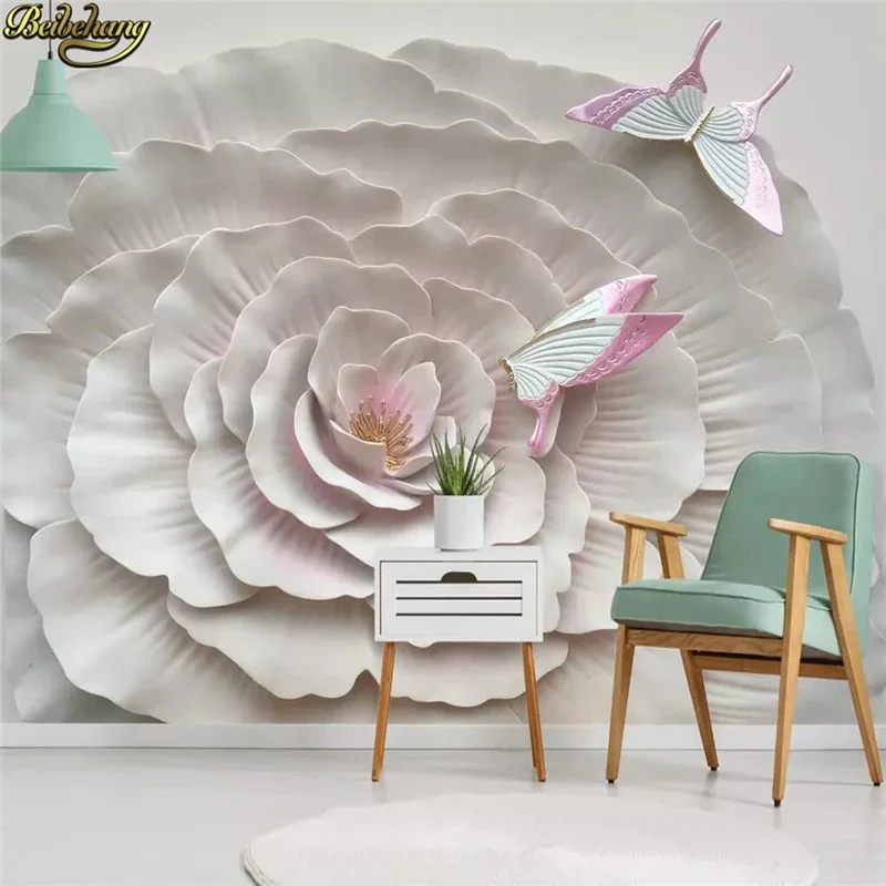 

Индивидуальные обои с тиснением в минималистичном стиле: розы, цветочные мотивы, настенная фреска для гостиной, спальни, декор для дома