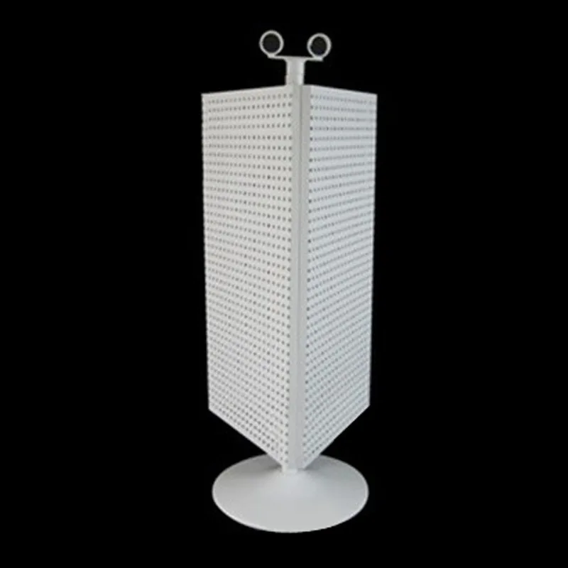 Display racks for perforated panels on all four sides, decorative display racks, rotating display racks