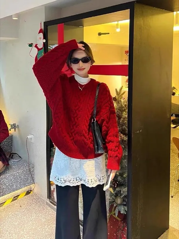 

plus Size Lace under Skirt Women's Faionable Versatile Autumn Winter Layering ortie Skirt Slimming A-Line High Waist