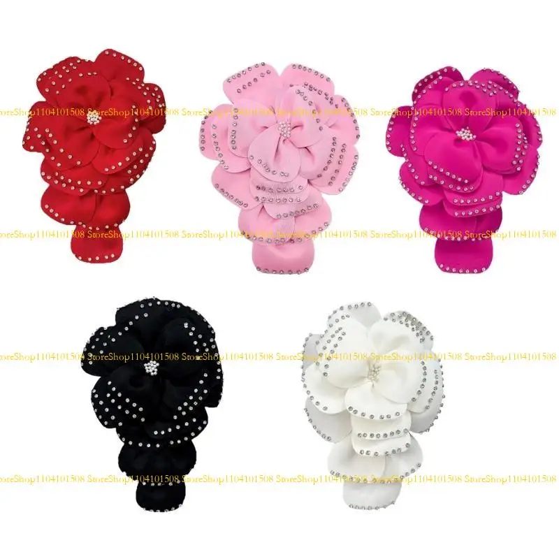 Applique di fiori di grandi dimensioni da 15 mec per il cappello da cucina per cucire abiti da sposa Accessori per abiti da