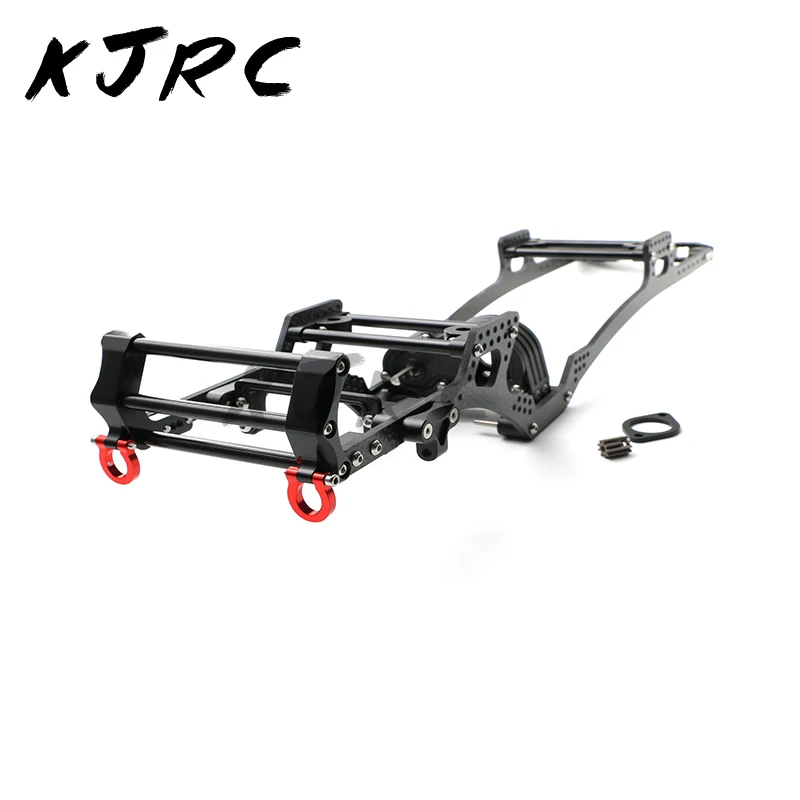 

Carbon Fiber LCG Chassis Kit Frame Rail Skid Plate Gearbox Bumper Set for Axial SCX10 1/10 RC Crawler Car DIY Upgrade Parts