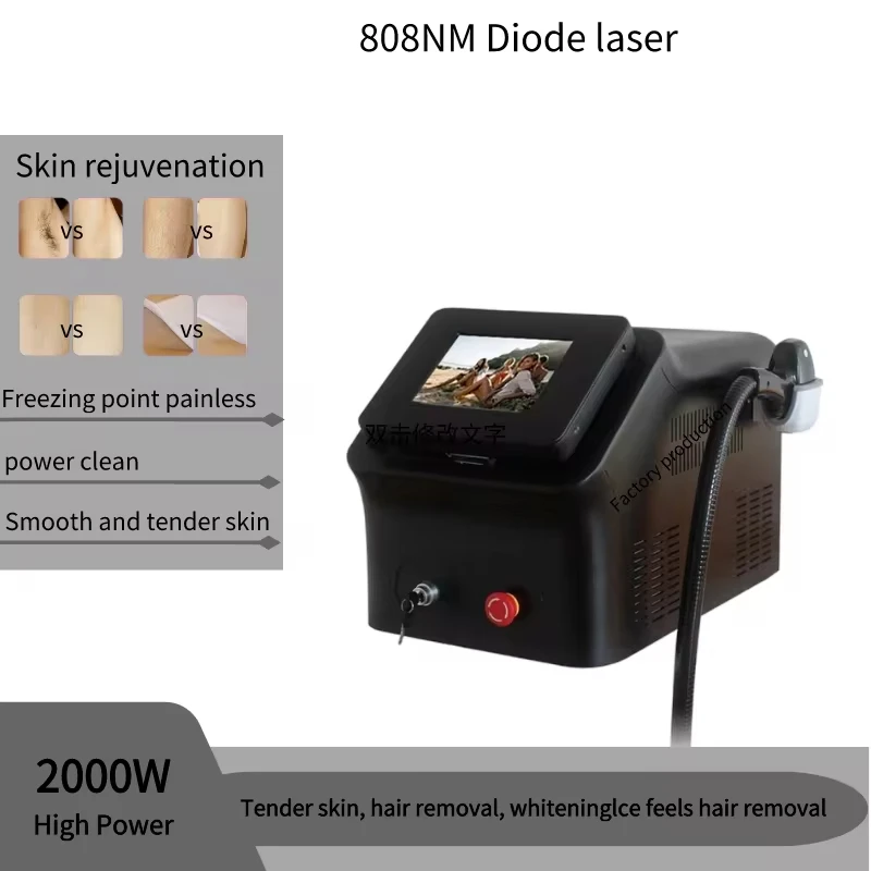 

Diode Laser Hair Removal machine 2000W 755NM 808NM 1064NM permanent painless facial and body hair removal machine