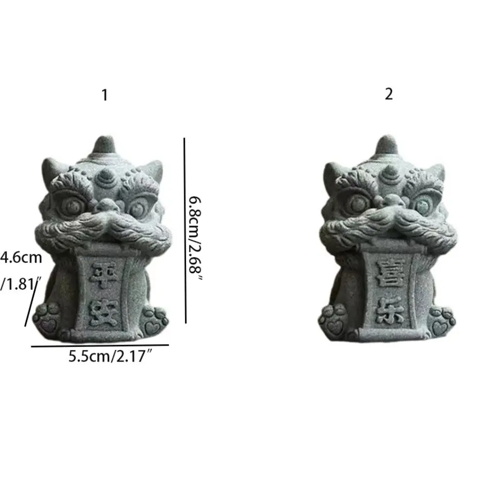 Peace And Joy Stone Lion Mold Cement Lion Dance Plaster Ornament Silicone Mold DIY Blessing Chinese Stone Lion Mold