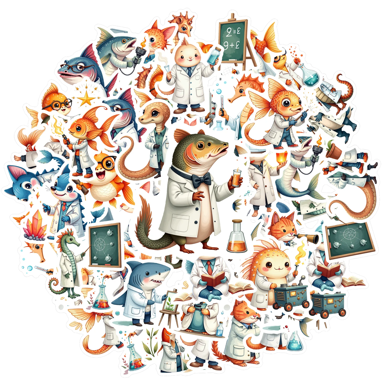 

Милые наклейки 35-100 шт., яркие наклейки с животными, наклейки для учителей, награды для ноутбука, багажа, мобильного телефона, чашки, гитары, ноутбука