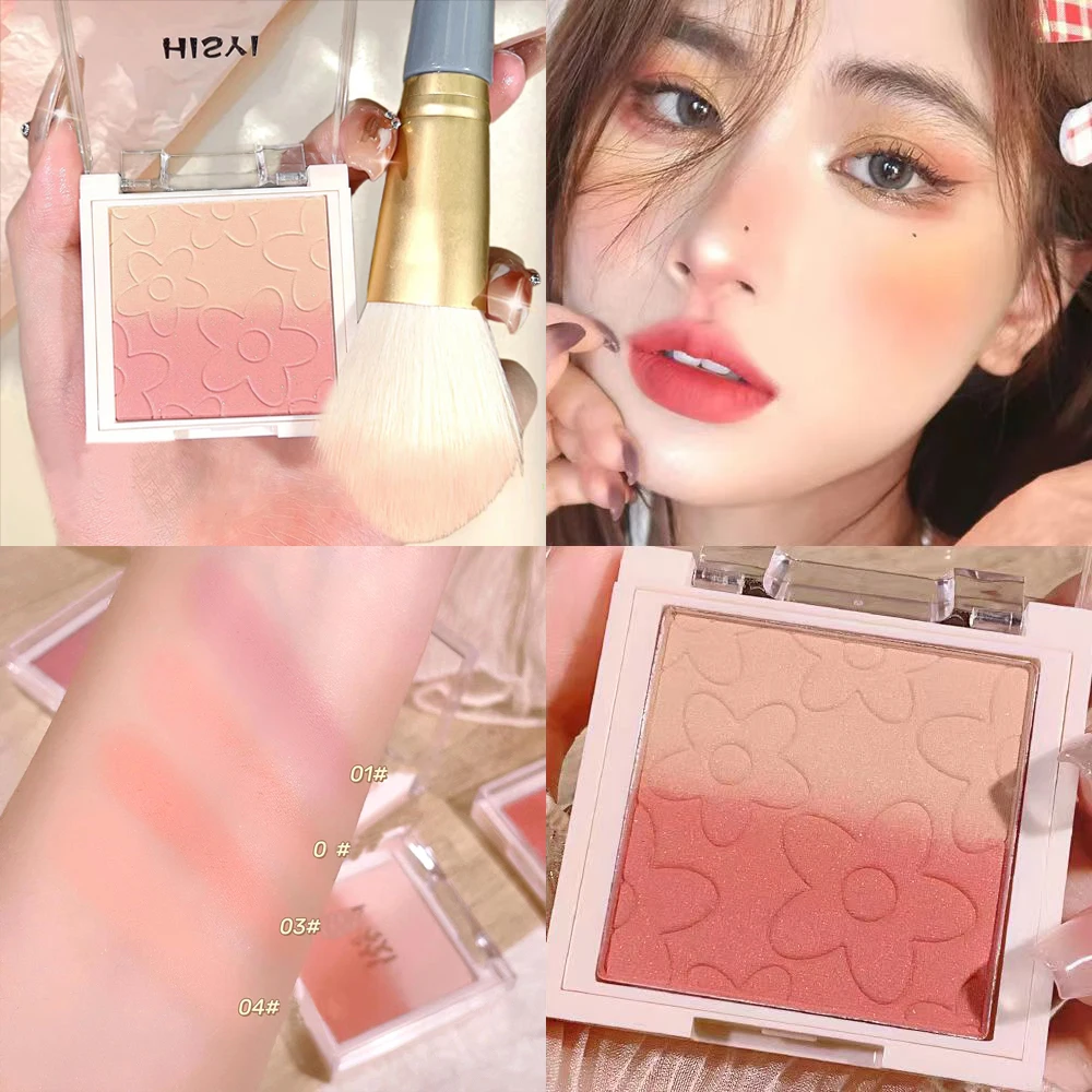 أحمر خدود HISYI بلون واحد غير لامع، كفاف طبيعي لتفتيح الوجه العاري، البشرة الجيدة، فلاش روج ناعم #2