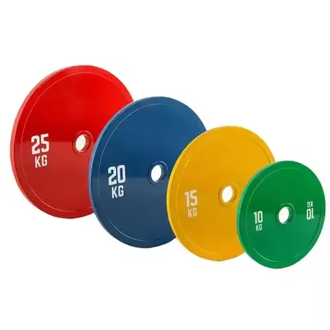 Wholesale Custom Urethane Training Barbell Disc 10Kg 20Kg 25Kg Competition Bumper Weight Plate for Fitness Gym Training