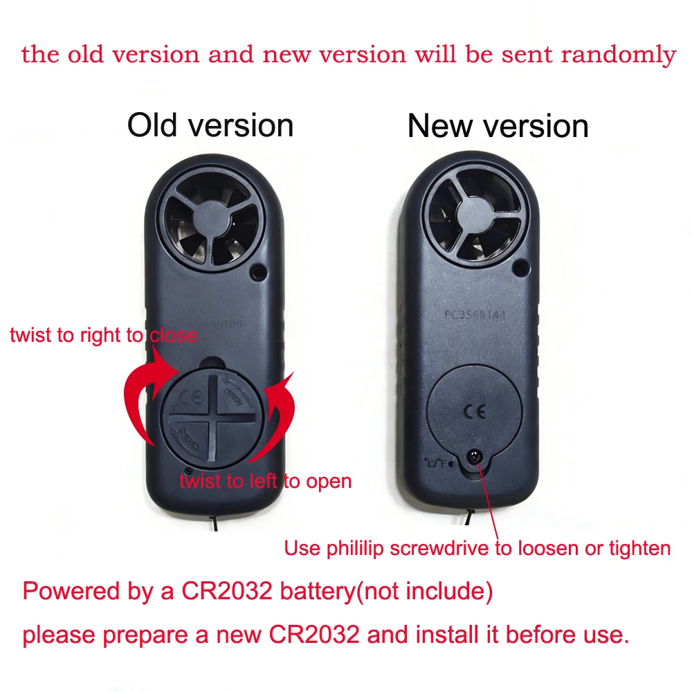 Pocket Digital Anemometer Mini Wind Speed Meter 0-30m/s Air Velocity Airflow with LCD Backlight
