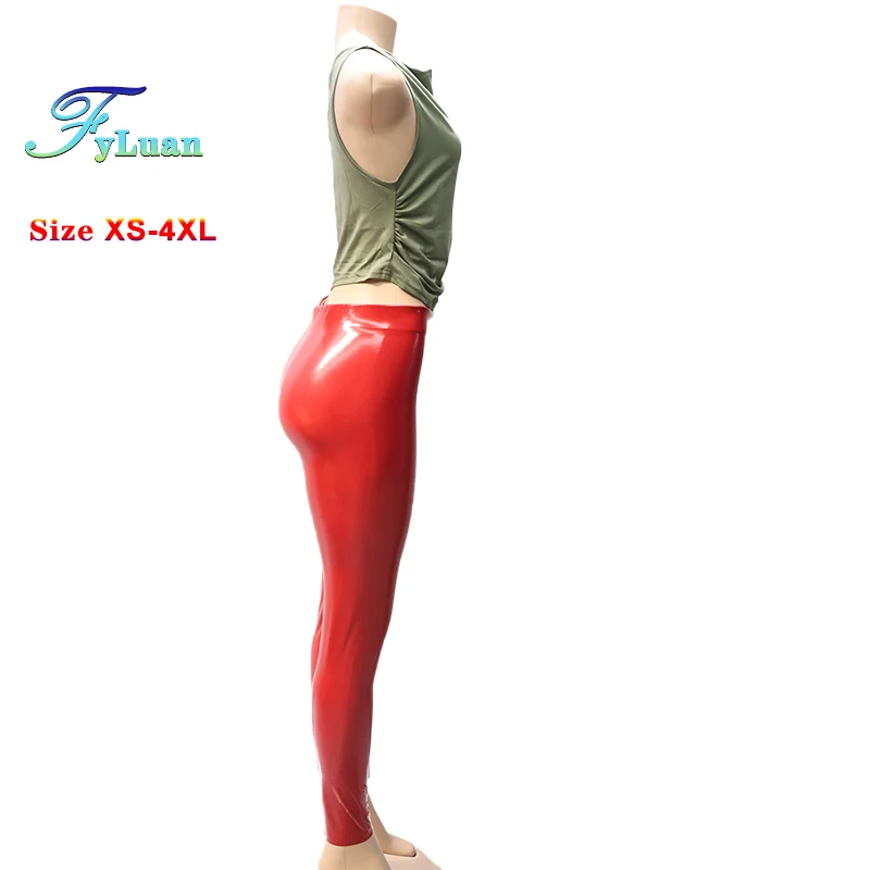 Leggings magros calças lápis calças finas brilhantes calças de yoga para o sexo feminino sexy pele amigável legging apertada calças tamanhos grandes XS-4XL