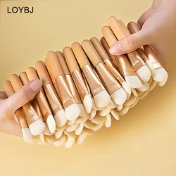 10/20/50Pcs Facial Mask Brush Fan Shaped Soft Face Professional Makeup Brushes Wooden Handle Portable Skin Care Cosmetics Tool