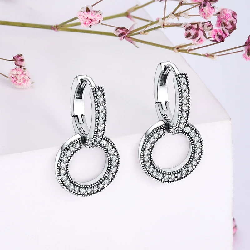Echte Liebesfeder-Ohrringe aus 925er Sterlingsilber, passend für Original-Charms, Creolen für Damen und Mädchen, Ohrstecker, edler Schmuck, Geschenke – Detail 33