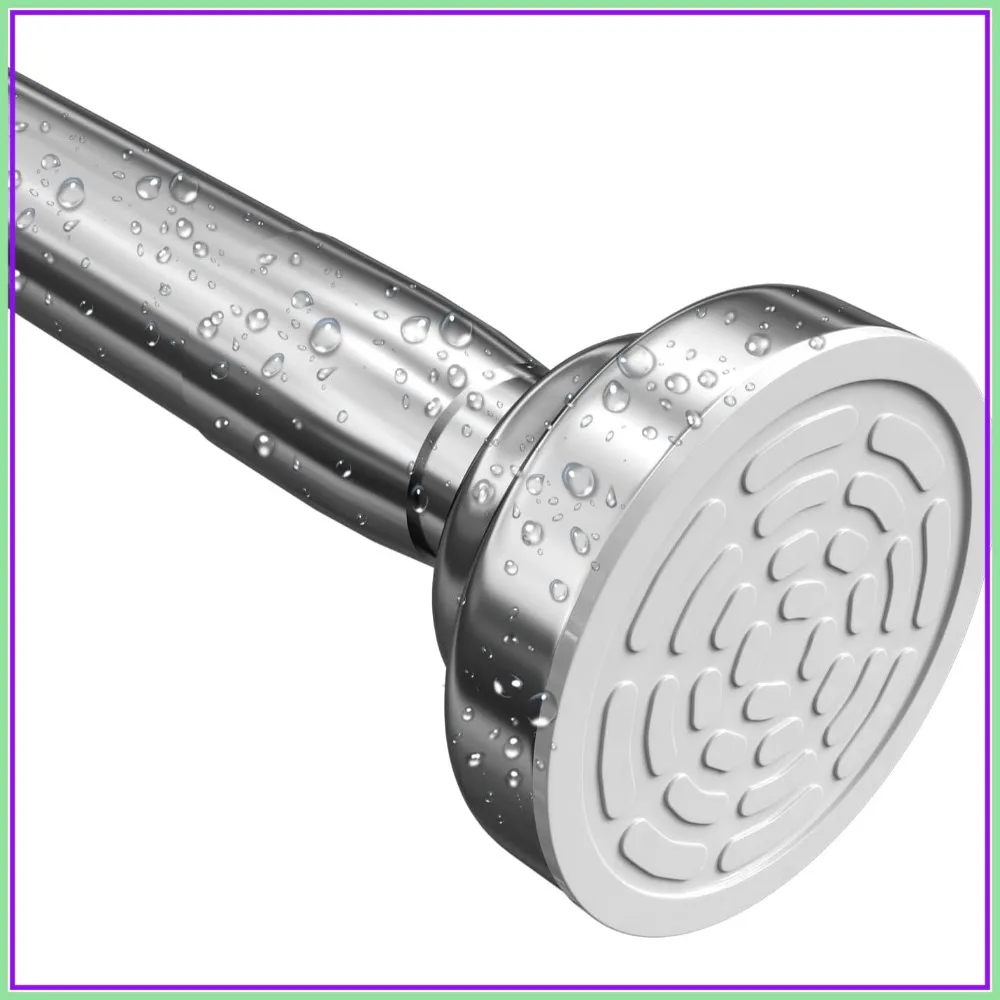 

1 Inch Diameter Adjustable Tension Shower Curtain Rod, 304 Stainless Steel, Rustproof, 57-100 Inches, No Tools Needed