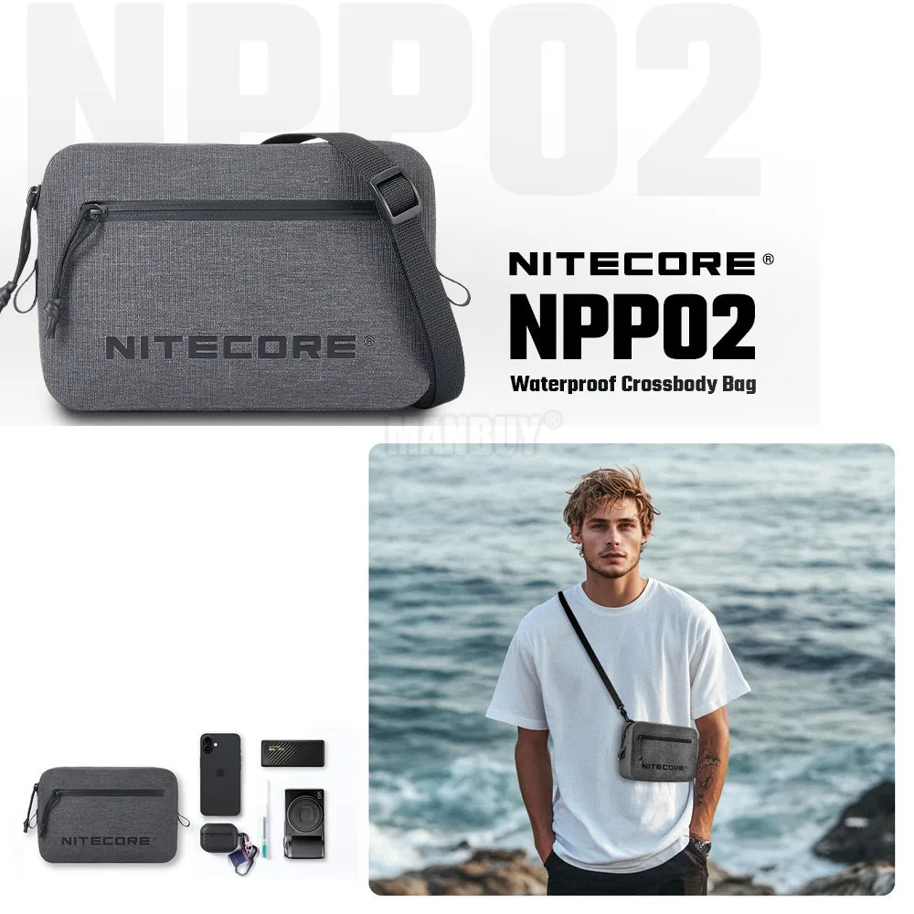 

Genuine NITECORE NPP02 1.4L Capacity Waterproof 900D TPU Coated Cationic Fabric Commuting Crossbody Bag Outdoor Chest Pouch