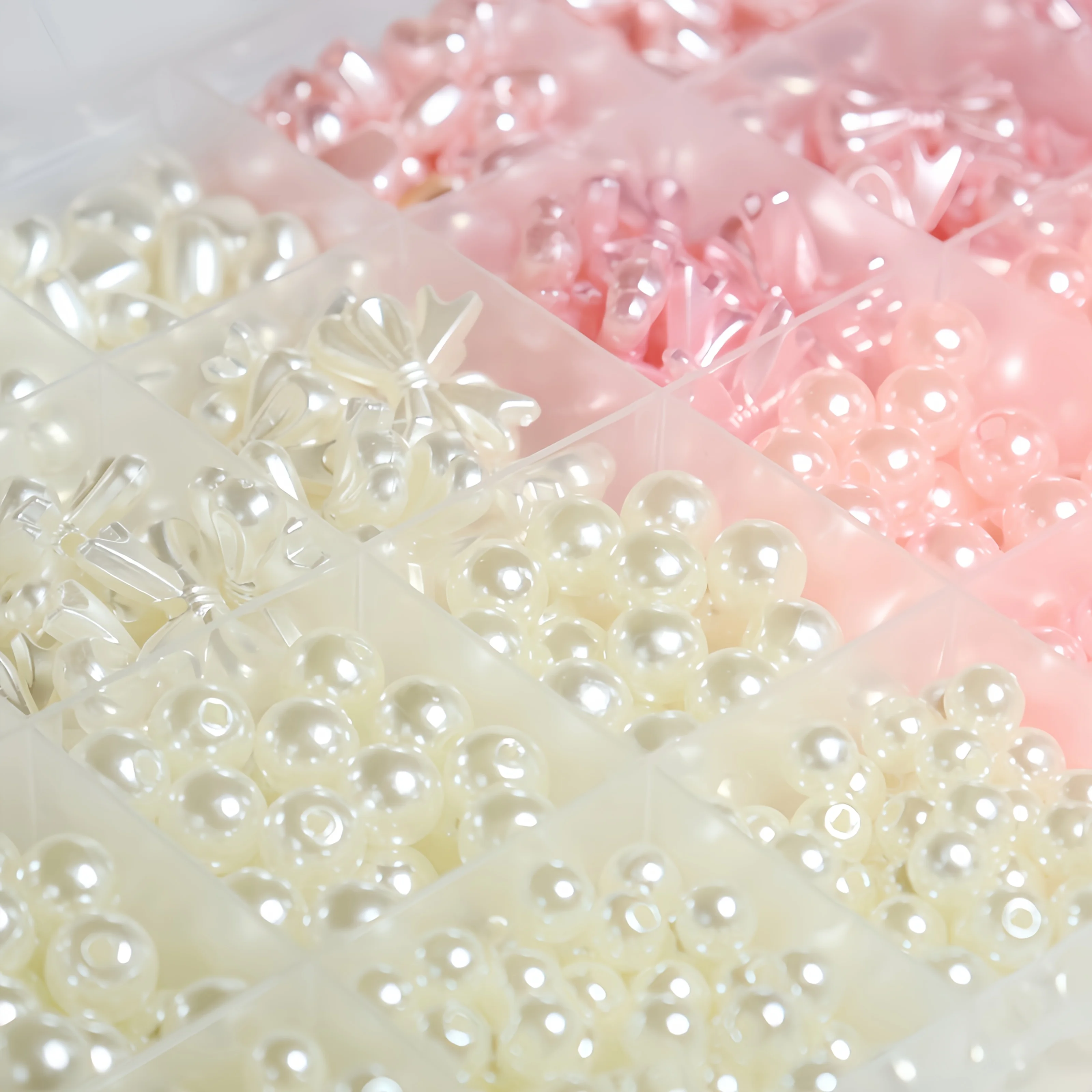 748pcs 6-20mm 24-grid Box of Love Color Beads, Acrylic Beads. Bowknot Heart-Shaped, Beads. DIY Bracelets, Necklaces, Mobile Phon image 5