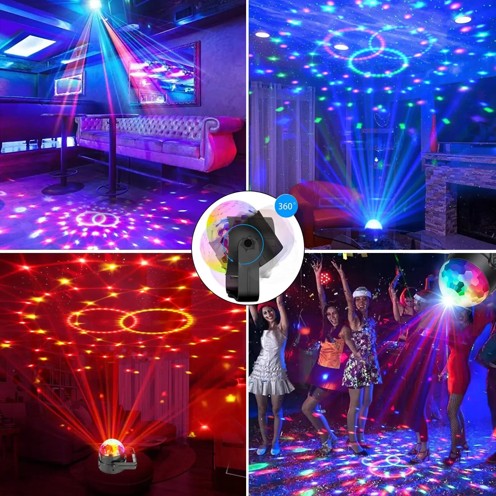 Kleurrijke Stroboscooplamp Geactiveerd Podium Met Afstandsbediening Disco Ballenlampen Voor Thuiskamerfeestjes Kinderen Verjaardag Trouwbar