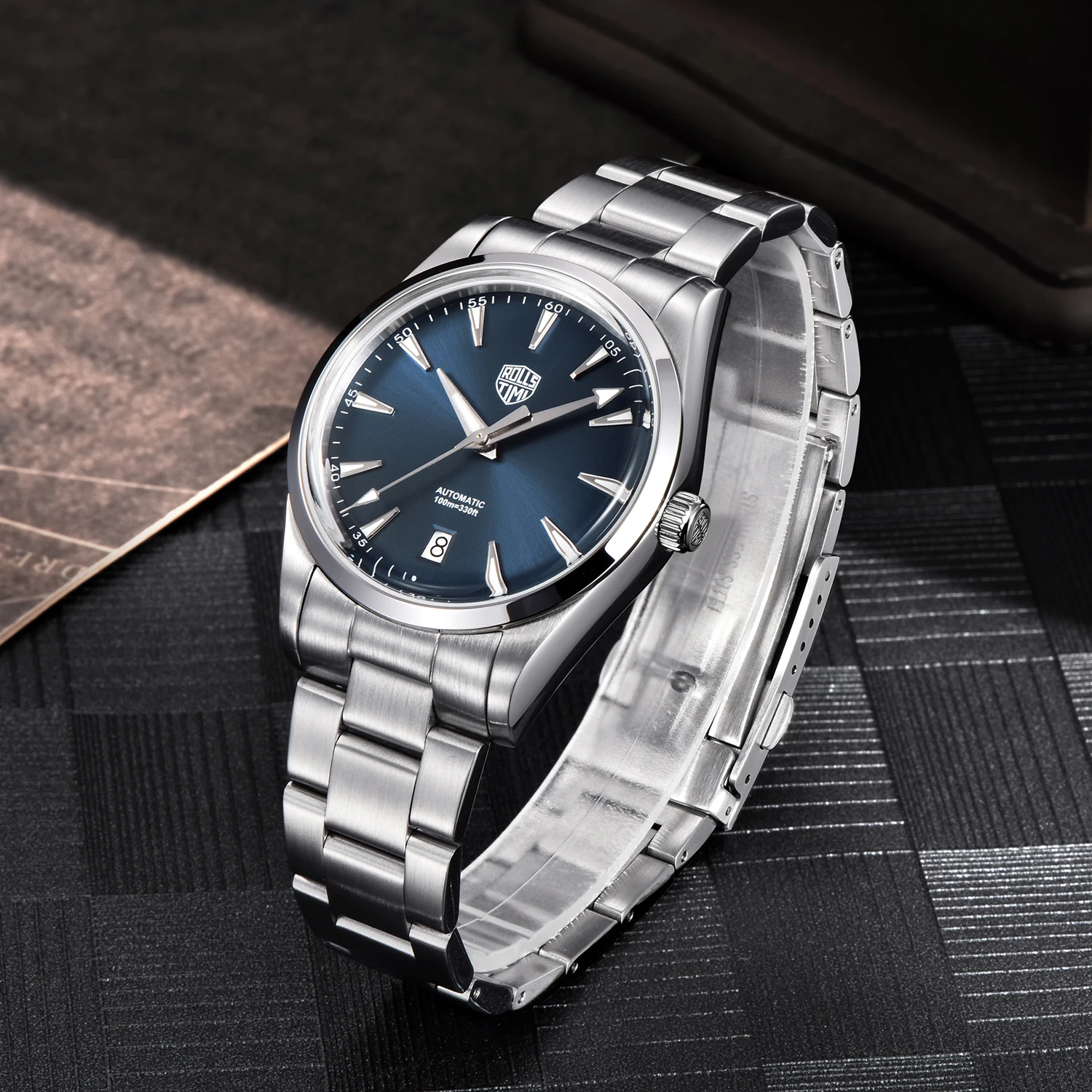 RollsTimi NH35A Mechanical Wristwatches Automatic Watch For Men Luxury Mens Watches Sapphire Mirror Waterproof Sports Clock Gift