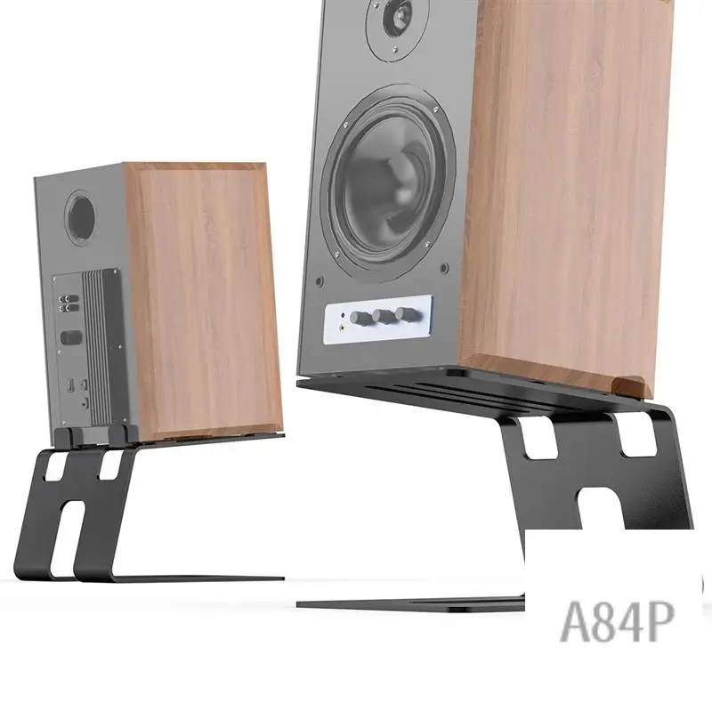 

Desktop Speaker Stands, 1 Pair, Studio Monitor Riser With Vibration Dampening Pad And 5° Tilt Design Improve