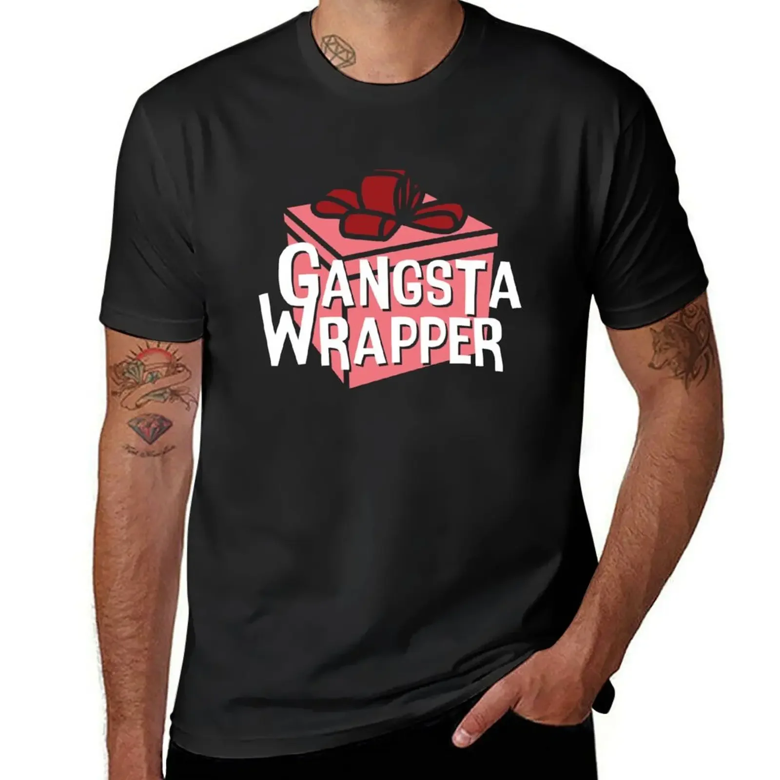 Gangsta Wrapper T-Shirt graphic shirts plus size clothes plus size tops mens t shirt