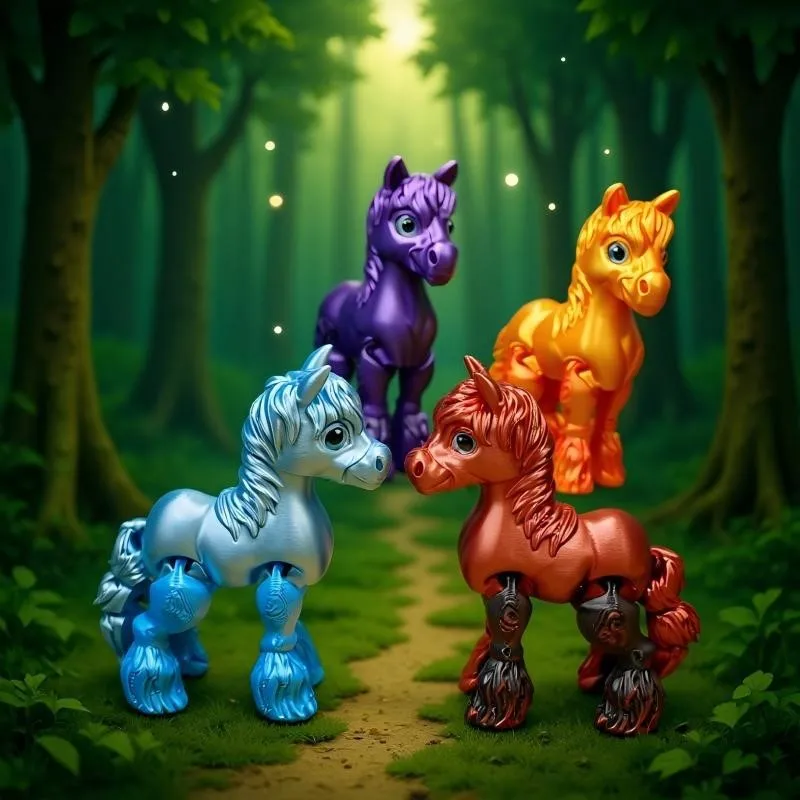 

New Multi-joint Movable 3D Printed Horse Animals Model Cute Pony Relief Sensory Toy Home Accessories Kids Gift Desktop Ornament