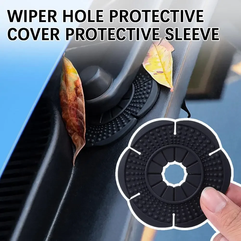 Car Windshield Wiper Hole Protective Cover Wiper Dustproof Bottom Leaves Protection Sleeve Cover Debris Prevention L2Y0
