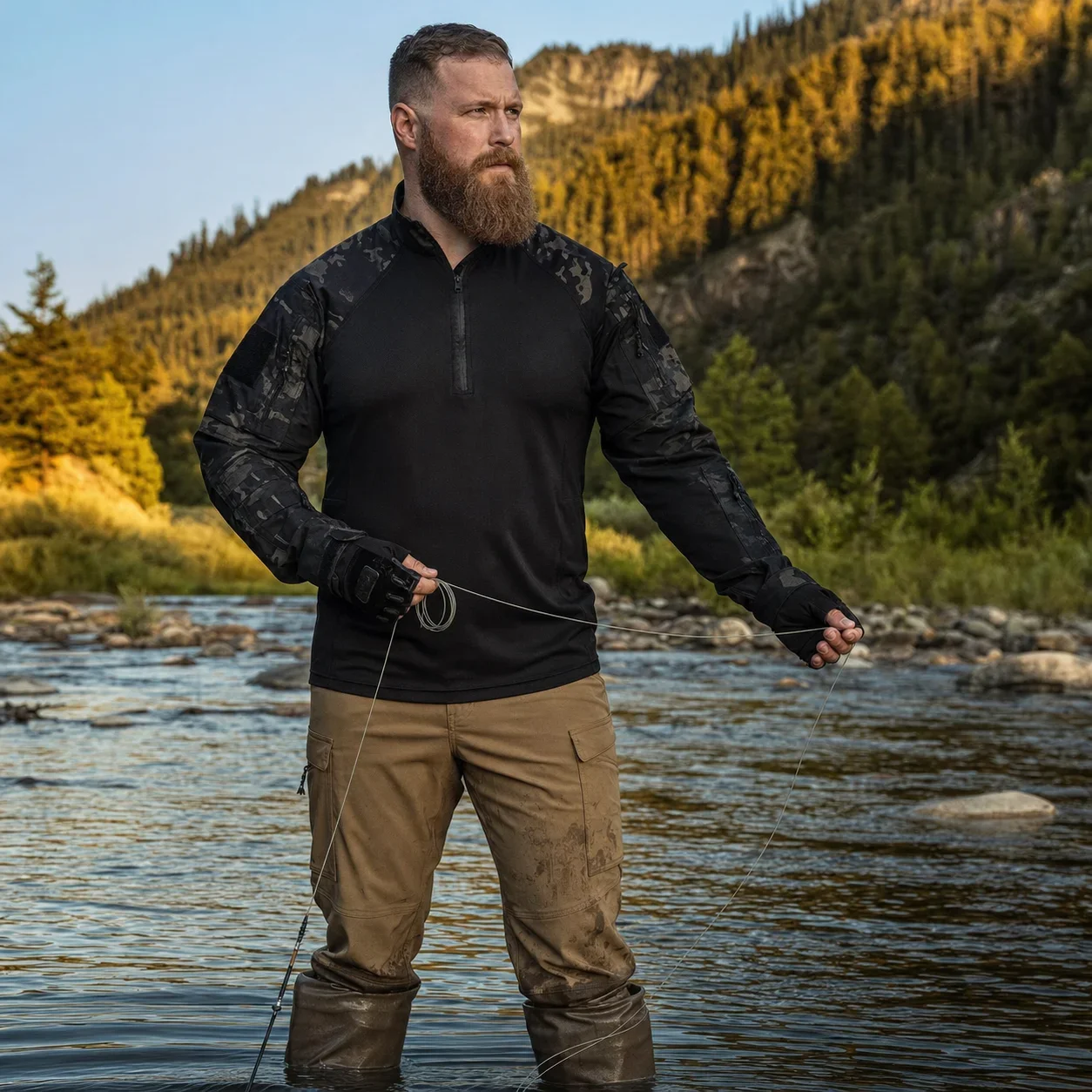 2026 Men's Frog Combat Long Sleeve Shirt Quick Dry Moisture Wicking Tactical Top Reinforced Elbow Urban Outdoor Training Top